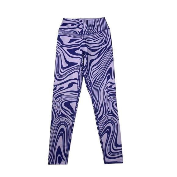 Vitality x Cosmopolitan Storm Women’s Leggings – Purple, White Marble Print, M - Picture 3 of 5